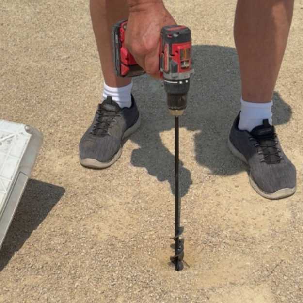 SMART Base Auger Dig Out Tool Demo Square On Field 