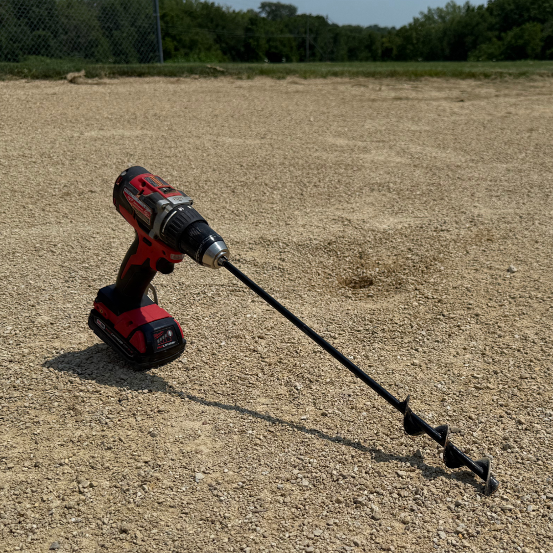 SMART Base Auger Dig Out Tool With Drill Square On Field 